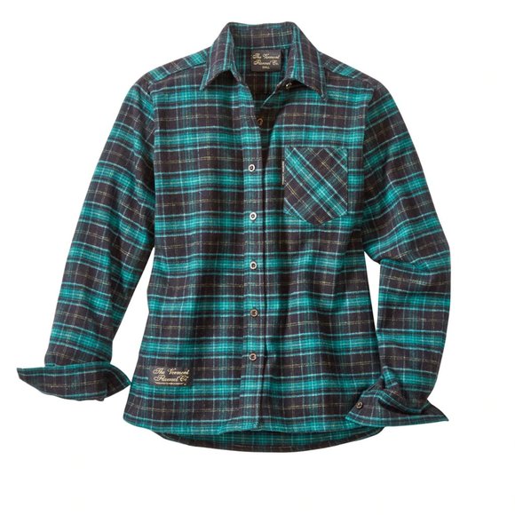 Vermont Flannel Company Tops - Vermont Flannel Co. Green Mountain Plaid Shirt